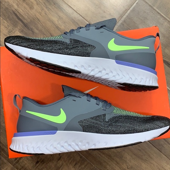 NIKE ODYSSEY REACT 2 FLYKNIT armory blue/lime blas - Picture 8 of 16